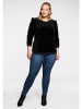 sheego Sweatshirt in schwarz