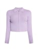 myMo Cropped Strickjacke in Violett