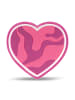 Belmil Velcro Rubber Patch Pink Heart