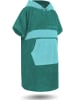 normani Surfer Poncho - Baumwoll Bademantel mit Kapuze Surfer Poncho in Petrol/Türkis