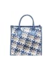 faina Women Tote Bag in White Blue