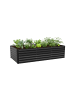 relaxdays Hochbeet in Schwarz - (B)240 x (H)57 x (T)90 cm