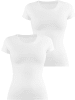 Janice 2 x Damen T-Shirt Nysa in Weiß