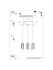 Nice Lamps Pendelleuchte BELINDA 3L  Weiß H 209