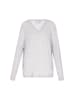 Usha Women Sweater in light grey melange