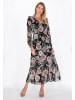 Usha Women Dress in black multicolor