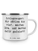 Mr. & Mrs. Panda Camping Emaille Tasse Spruch Schlagzeuger Stolz... in Weiß