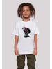 F4NT4STIC T-Shirt Schmetterling Silhouette TEE UNISEX in weiß