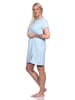 NORMANN Nachthemd halbarm Bigshirt Feder und Pfeil - 74870 in blau