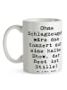 Mr. & Mrs. Panda Tasse Spruch Schlagzeug Konzert mit Spruch in Weiß