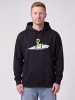 wat? Apparel Sweatshirt Alien on a paper plane in Schwarz