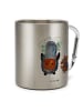 Mr. & Mrs. Panda Edelstahltasse Pinguin & Maus Wanderer ohne Spruch in Silber