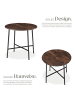 tectake Esstisch Ennis 80 x 76 cm, Industrial Holz dunkel, rustikal