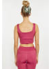 IZIA Damen Crop-Top in Dunkelrosa