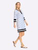 Heine Jerseykleid in eisblau-ecru-bedruckt