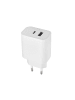 maXlife Maxlife MXTC-06 PD QC Ladegerät 1x USB-C 1x USB 30W weiß