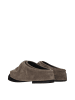 The Attico Grau Leder Hausschuhe