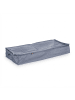 relaxdays 3 x Unterbettkommode in Grau/ Transparent - (B)100 x (H)14 x (T)45 cm