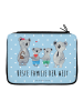 Mr. & Mrs. Panda Etui Koala Familie zwei mit Spruch in Blau Pastell