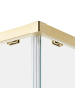 Beliani Duschkabine TELA in Transparent/Gold - (W) 90 x (H) 185 x (L) 90 cm