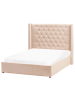 Beliani Doppelbett LUBBON in Beige/Silber - (W) 170 x (H) 144 x (L) 217 cm