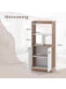 COSTWAY Bücherregal 3-stöckig 60x30x140cm in Beige