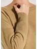 MADELEINE Schlichter Strickpullover mit U-Boot-Ausschnitt in caramel