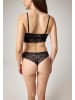 SNOCKS Tanga mit Spitze aus Mikrofaser 3 Stück in Schwarz