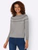 WITT WEIDEN Pullover in grau-meliert-gemustert