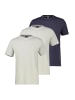 Lerros T-Shirt Basic in Hellgrau / dunkelblau