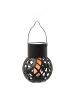 MARELIDA 8x LED Solar Hängeleuchte Feuerball Kugelleuchte Flammeneffekt H:9cm in schwarz