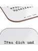 Mr. & Mrs. Panda Untersetzer für Gläser Spruch Neue Sportart Mut... in Weiß