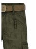 Timezone Wadenlange Cargo Shorts Gürtel Reißverschluss in Grün-2