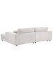 Beliani Ecksofa LOFOTEN in Weiß/Schwarz - (W) 250 x (H) 86 x (L) 190 cm
