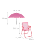 relaxdays Kinder-Klappstuhl „Unicorn“ in Bunt – (B)36 x (H)51,5 x (T)37,5 cm