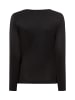 Marie Lund Langarmshirt mit Rundhalsausschnitt in schwarz