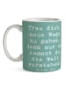 Mr. & Mrs. Panda Tasse Spruch Unbekannte Orte erkunden mit Spruch in Meeresbrise