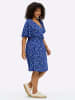 sheego Jersey-Kleid in royalblau-hellblau-bedruckt