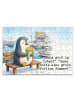 Mr. & Mrs. Panda Puzzle Pinguin Pommestüte Design mit Spruch in Weiß