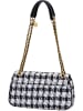 Guess Schultertasche Giully Conv Crossbody Flap Tweed in Black Multi