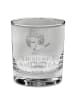 Mr. & Mrs. Panda Whiskey Glas Rabe Sombrero mit Spruch in Transparent