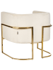 Beliani Sessel SIRKKA in Beige/Gold - (W) 72 x (H) 71 x (L) 70 cm