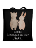 Mr. & Mrs. Panda Tragetasche Hase Beste Schwägerin der Welt mit ... in Schwarz