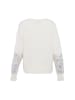 faina Damen Strickjacke Mit Pailletten in WOLLWEISS