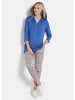 GOLDNER Tunikashirt Elegantes Blusenshirt mit Biesen in royalblau