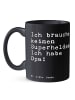 Mr. & Mrs. Panda Tasse Ich brauche keinen Superhelden.... mit Sp... in Schwarz