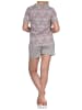 NORMANN kurzarm Shorty Schlafanzug Herz - 72875 in Grau