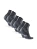DANISH ENDURANCE Socken Long Distance Quarter in grey/black