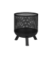 relaxdays Feuerkorb in Schwarz - (H)53 x (D)44 cm