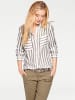 Heine Streifenbluse in grau-ecru